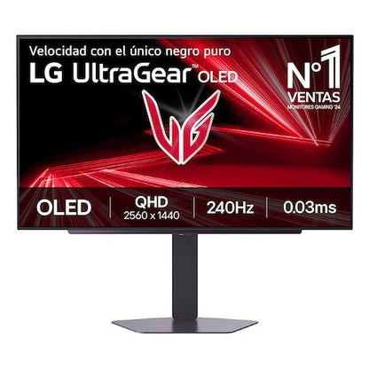 MONITOR GAMING LG 27GX704A-B, 27 PULGADAS, 2560 X 1440 PIXELES, .03 MS, OLED, 240 HZ