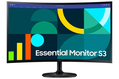 MONITOR SAMSUNG 27 PULGADAS ESSENTIAL, FHD, CURVATURA 1800R, 75HZ, 4MS, COLOR NEGRO, LS27D360GALXZX