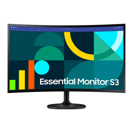 MONITOR SAMSUNG 27 PULGADAS ESSENTIAL, FHD, CURVATURA 1800R, 75HZ, 4MS, COLOR NEGRO, LS27D360GALXZX