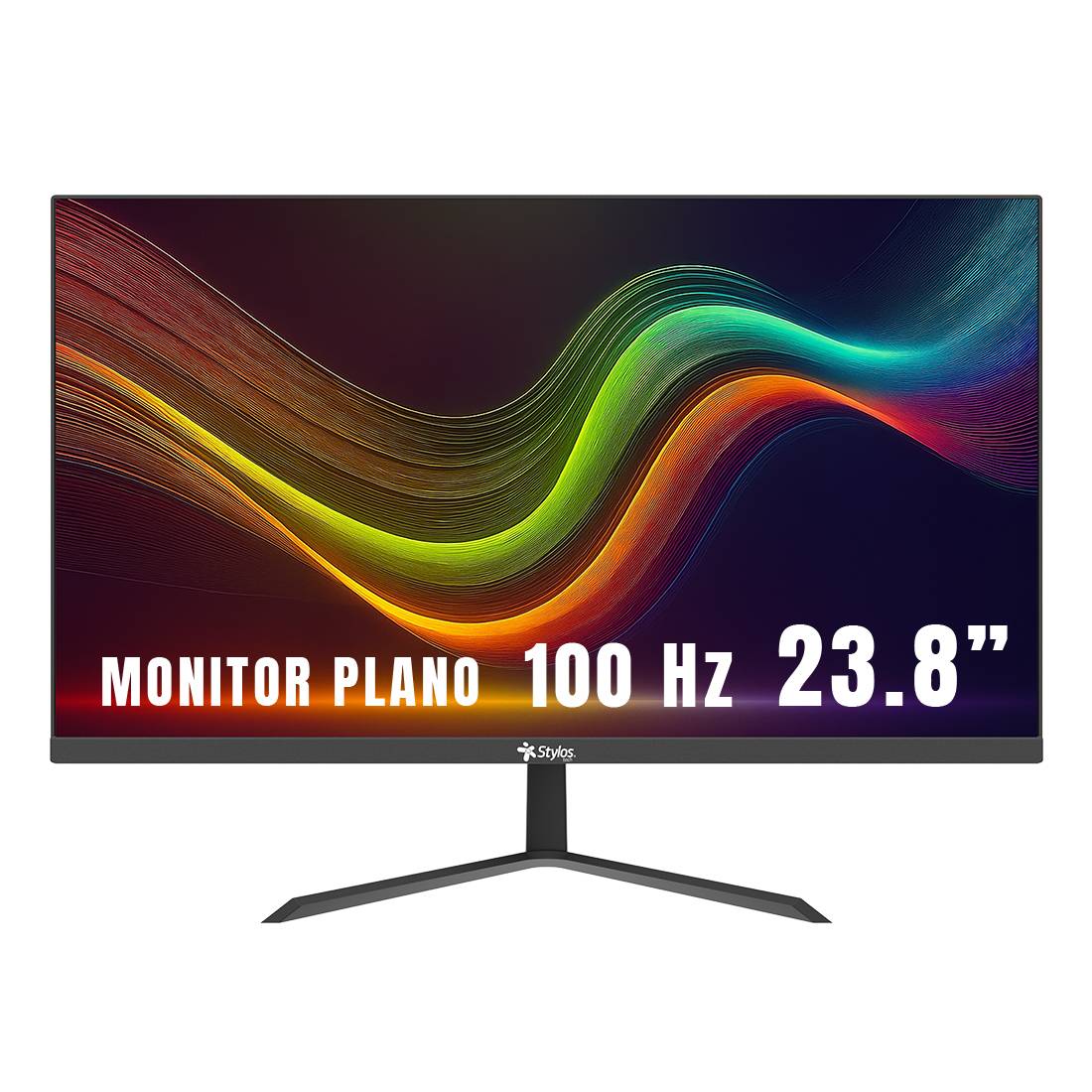 MONITOR STYLOS 23.8 STYLOS SMOT7 FLAT PANEL LED HD 100HZ 5MS 1XVGA + 1XHDMI + VESA 100X100MM NEGRO