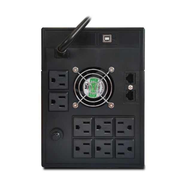 NO-BREAK CDP UPRS-1508 1500VA/1050W UPS INTERACTIVA AVR 8 SALIDAS, PROTECCION RJ45, LCD, SOFTWARE 120 VAC