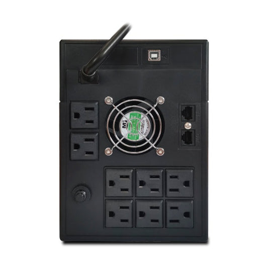 NO-BREAK CDP UPRS-1508 1500VA/1050W UPS INTERACTIVA AVR 8 SALIDAS, PROTECCION RJ45, LCD, SOFTWARE 120 VAC