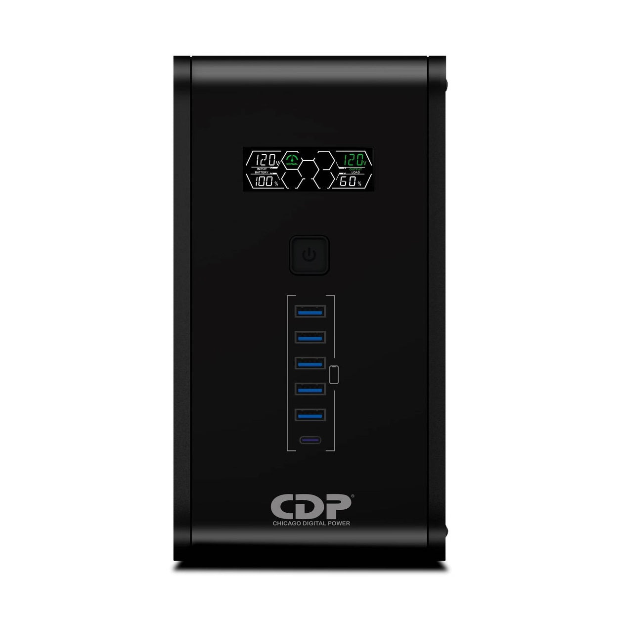NO-BREAK CDP R-SMART751 750VA/375W UPS INTERACTIVA AVR 10 SALIDAS, 560 JOULES, PROTECCION RJ45, LCD, SOFTWARE 120 VAC