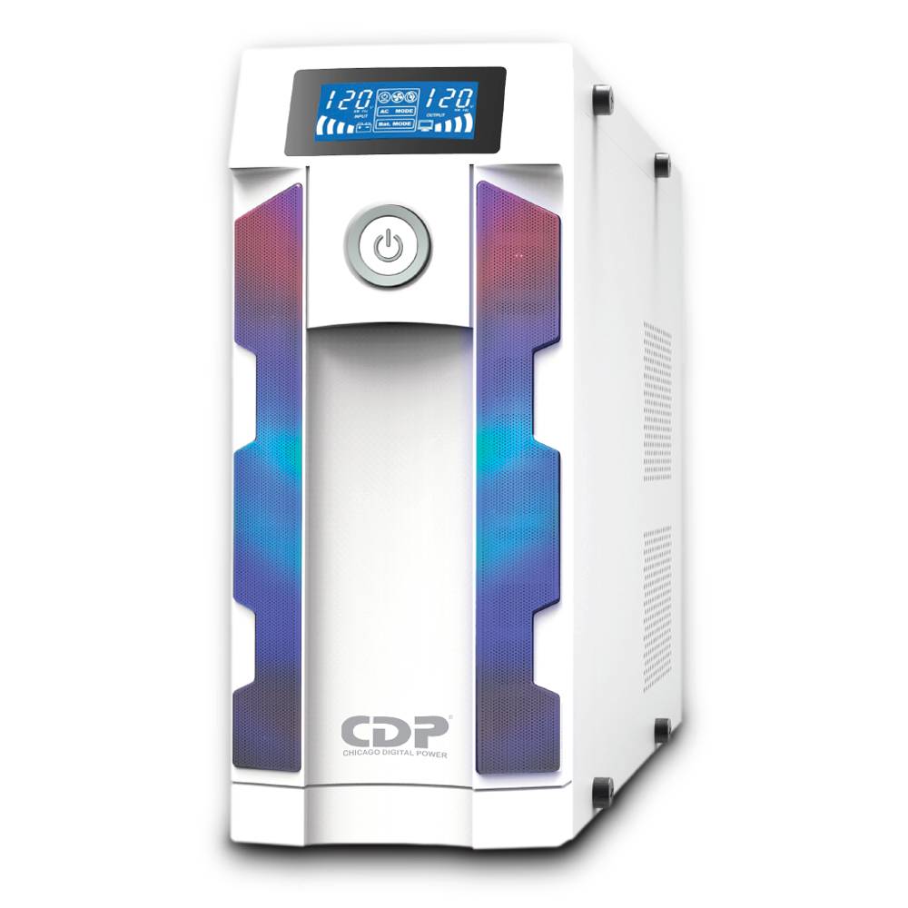 NO BREAK CDP GSMART1516 1500VA/900W UPS SMART, AVR 16 SALIDAS, PUERTO DE CARGA USB (8 USB-A Y 2 USB-C), LUZ RGB, LCD, 120 VAC