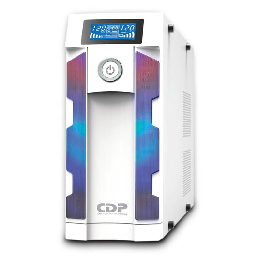 NO BREAK CDP GSMART1516 1500VA/900W UPS SMART, AVR 16 SALIDAS, PUERTO DE CARGA USB (8 USB-A Y 2 USB-C), LUZ RGB, LCD, 120 VAC