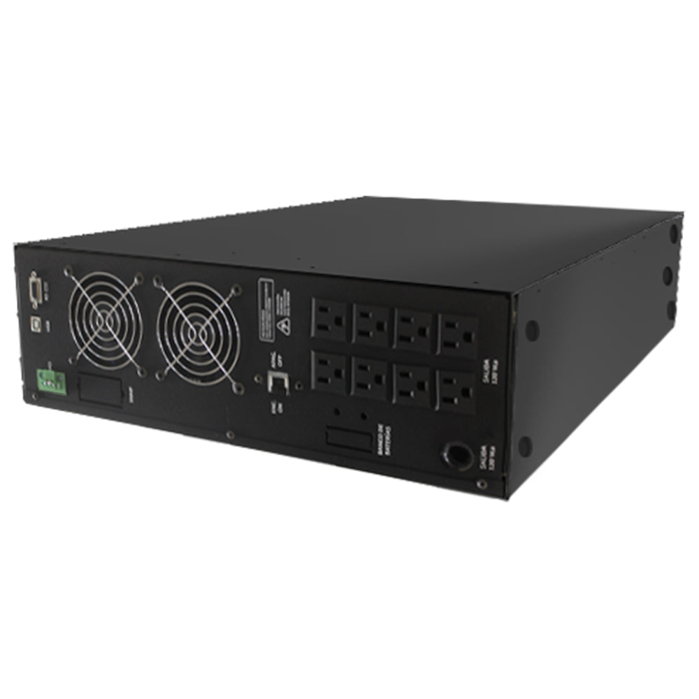UPS 3000VA/3000W MODELO 3KT120M ON LINE SENOIDAL DOBLE CONVERSIÓN ALTA FRECUENCIA SIGNAL. GABINETE TORRE/RACK. 120V ENTRADA/SALIDA.GARANTÍA 24 MESES