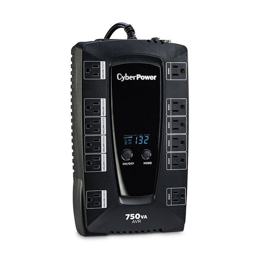 NO-BREAK CYBERPOWER AVRG750LCD, 750 VA, 450 W, NEGRO