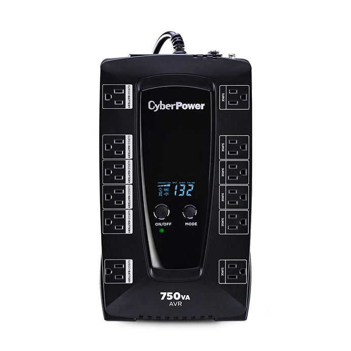 NO-BREAK CYBERPOWER AVRG750LCD, 750 VA, 450 W, NEGRO