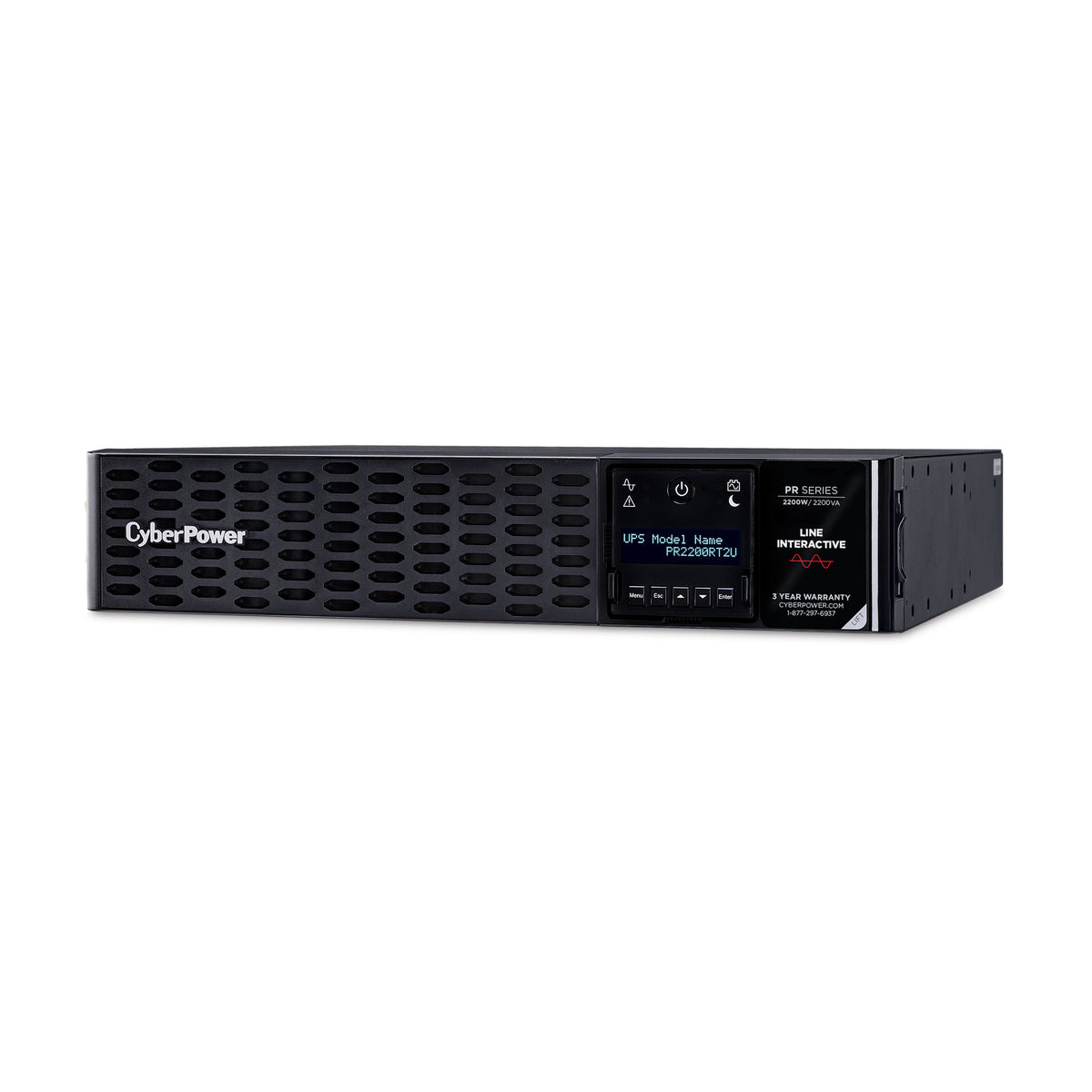 NO BREAK CYBERPOWER PR2200RT2U, 2200 VA, 2200 W, NEGRO
