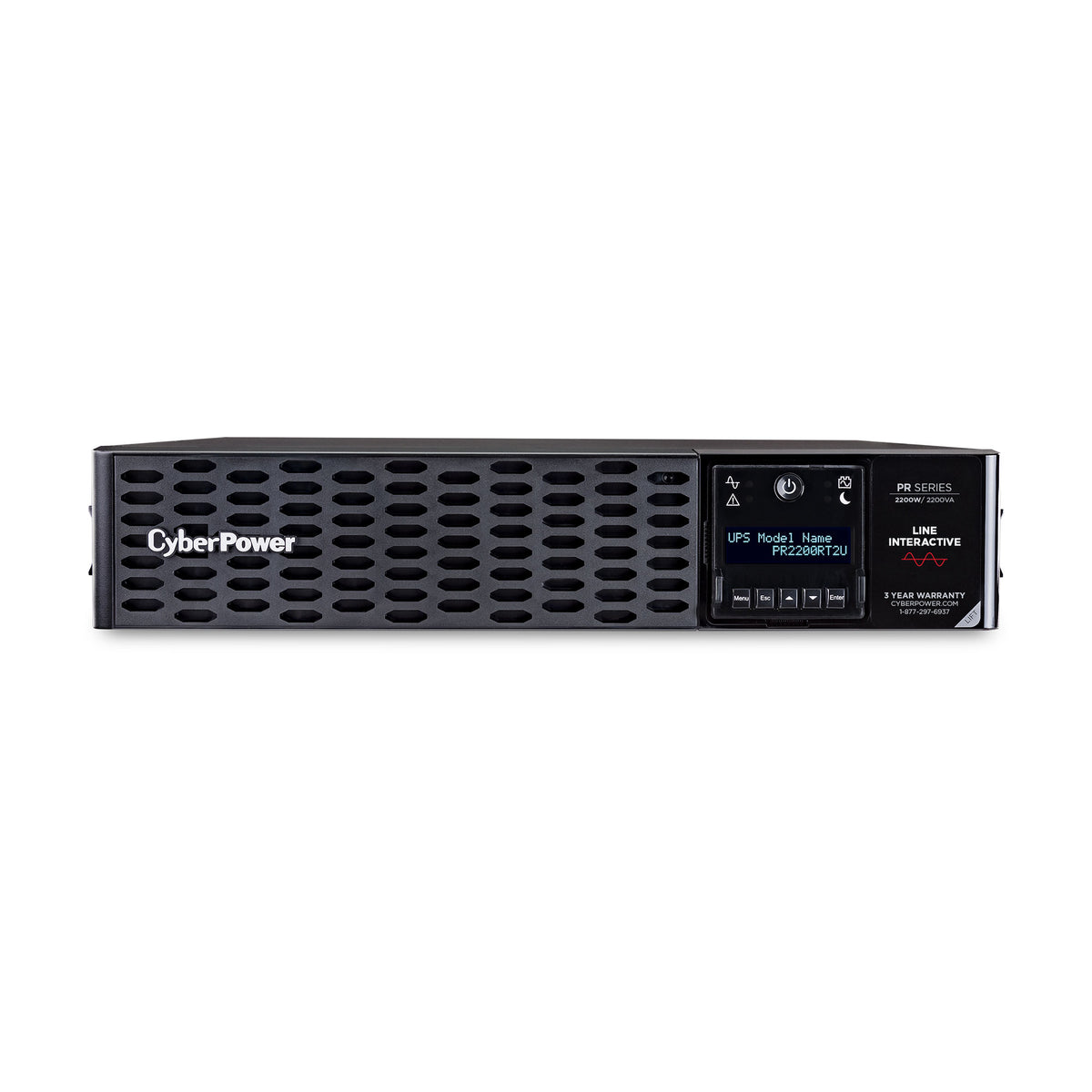 NO BREAK CYBERPOWER PR2200RT2U, 2200 VA, 2200 W, NEGRO