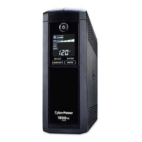 NO-BREAK CYBERPOWER CP1500AVRLCDA, 1500 VA, 900 W, NEGRO, HOGAR Y OFICINA