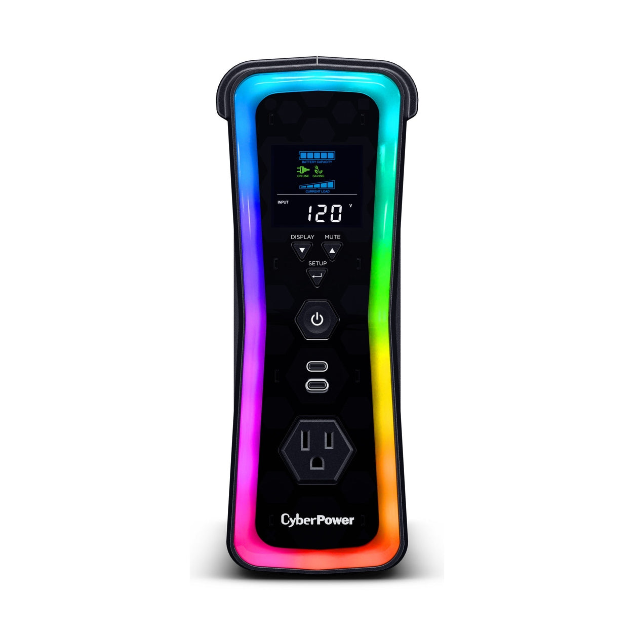 UPS GAMER 1500VA / 1000W, ONDA SENOIDAL, PANTALLA LCD MULTIFUNCIÓN, REGULADOR AUTOMÁTICO DE VOLTAJE (AVR).GARANTÍA 3 AÑOS INCLUYE BATERÍA