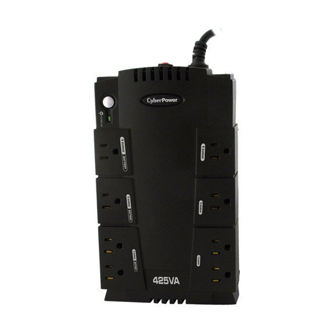 NO-BREAK CYBERPOWER CP425SLG, 425 VA, 255 W, 8 H, NEGRO, HOGAR Y OFICINA