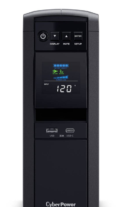 NO-BREAK CYBERPOWER CP1500PFCLCD, 1500 VA, 1000 W, 8 H, NEGRO