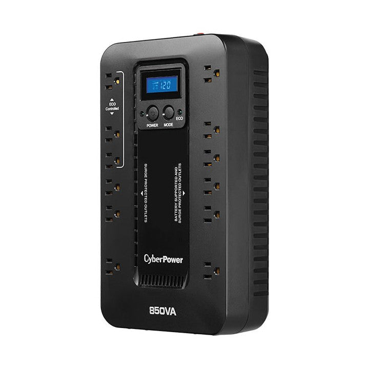 NO-BREAK CYBERPOWER EC850LCD, 850 VA, 510 W, 8 H, NEGRO, HOGAR Y OFICINA