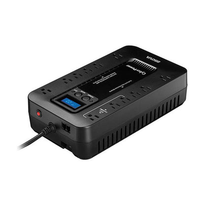 NO-BREAK CYBERPOWER EC850LCD, 850 VA, 510 W, 8 H, NEGRO, HOGAR Y OFICINA