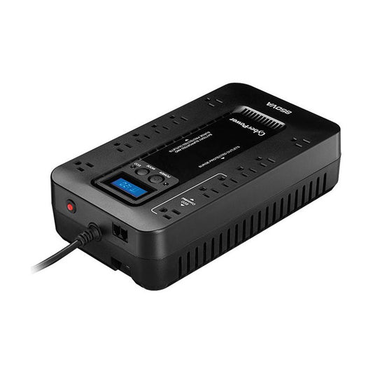NO-BREAK CYBERPOWER EC850LCD, 850 VA, 510 W, 8 H, NEGRO, HOGAR Y OFICINA