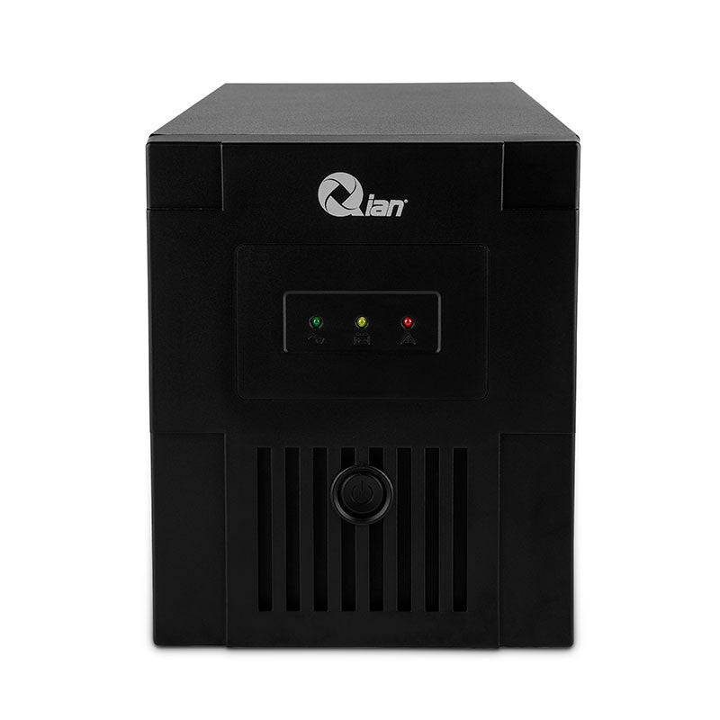 QIAN NO BREAK/UPS 1000VA, CAPACIDAD 1000VA Y 500W DE VOLTAJE, RECARGA EN 4 A 6 HORAS, INDICADORES LED Y ALARMA, 4 TOMAS DE CORRIENTE, QEI-1000-01