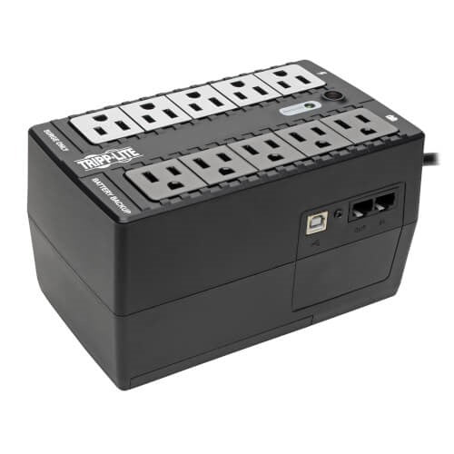 NO-BREAK TRIPP-LITE INTERNET550U, 550 VA, 300 W, NEGRO, HOGAR Y OFICINA