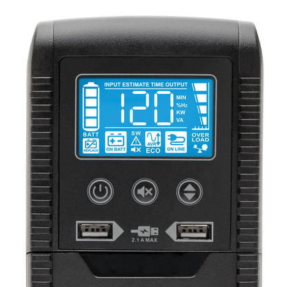 UPS INTERACTIVO CON USB 1300VA/720W,120V, 50H TRIPP-LITE ECO1300LCD, 1300 VA, 720 W, 7 H , HOGAR Y OFICINA