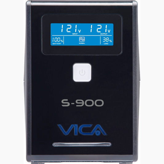 NO BREAK INTERACTIVO S900, 900VA/550W, ENTRADA 127 VCA 60 HZ, SALIDA 120 VCA, 4 TOMAS REGULADAS/4 REGULADAS Y RESPALDADAS, RJ11, PANTALLA LCD