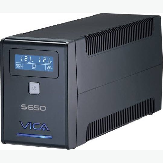 NO BREAK INTERACTIVO S650, 650VA/360W, ENTRADA 127VCA 60 HZ, SALIDA 120VCA, 4 TOMAS REGULADAS/4 REGULADAS Y RESPALDADAS, PANTALLA LCD,BREAKER TERMICO