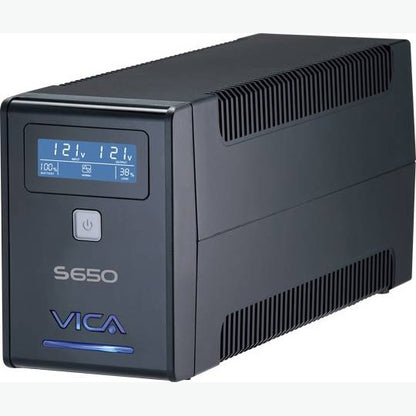 NO BREAK INTERACTIVO S650, 650VA/360W, ENTRADA 127VCA 60 HZ, SALIDA 120VCA, 4 TOMAS REGULADAS/4 REGULADAS Y RESPALDADAS, PANTALLA LCD,BREAKER TERMICO