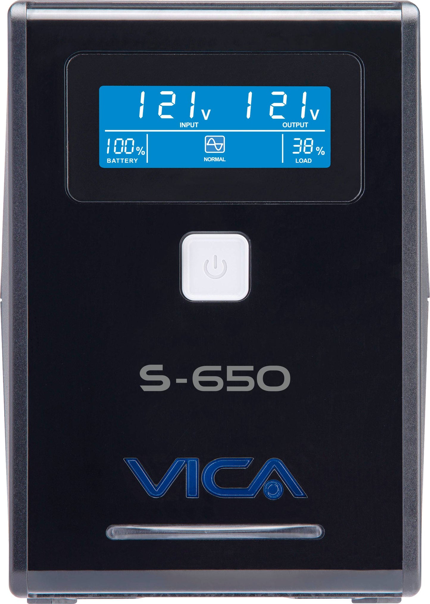 NO BREAK INTERACTIVO S650, 650VA/360W, ENTRADA 127VCA 60 HZ, SALIDA 120VCA, 4 TOMAS REGULADAS/4 REGULADAS Y RESPALDADAS, PANTALLA LCD,BREAKER TERMICO