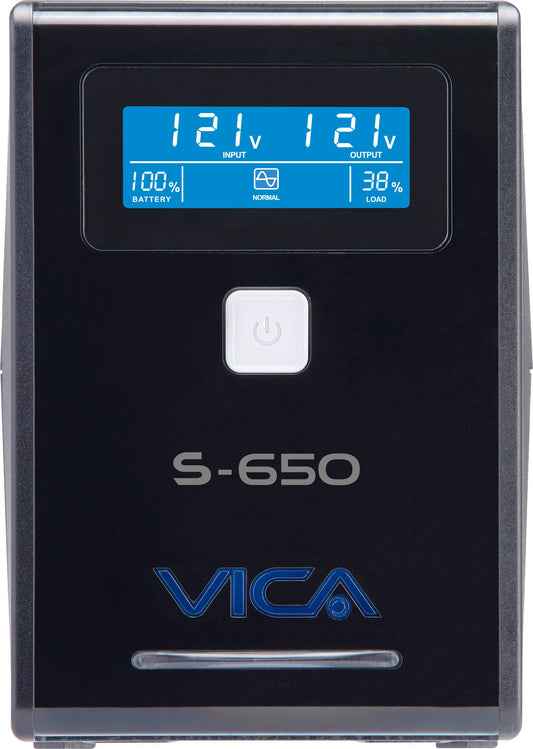 NO BREAK INTERACTIVO S650, 650VA/360W, ENTRADA 127VCA 60 HZ, SALIDA 120VCA, 4 TOMAS REGULADAS/4 REGULADAS Y RESPALDADAS, PANTALLA LCD,BREAKER TERMICO