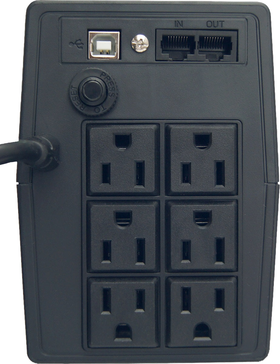 NO BREAK INTERACTIVO OPTIMA 750, 750VA/375W, ENTRADA 81/145VCA, SALIDA 120 VCA 60HZ, 6 NEMA 5/15R PROTEGIDOS, RJ11/RJ45 - SOFTWARE DE MONITOREO
