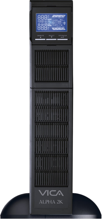 UPS ONLINE DOBLE CONVERSIÓN RACK ALPHA 2K, 2000VA/2000W, 8 NEMA 5-15/20R PROTEGIDOS, ENTRADA NEMA 5-20P, 55/150VCA, SALIDA 100/110/115/120/127VCA, SNMP