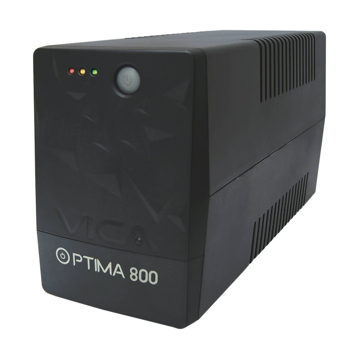 NO BREAK INTERACTIVO OPTIMA 800, 800VA/480W, VOLTAJE 120/127 +/-5%, 6 NEMA 5-15R 4 RESPALDADAS/2 REGULADAS, FP 0.6, PROTECCION DE LINEA RJ11/RJ45, LEDS