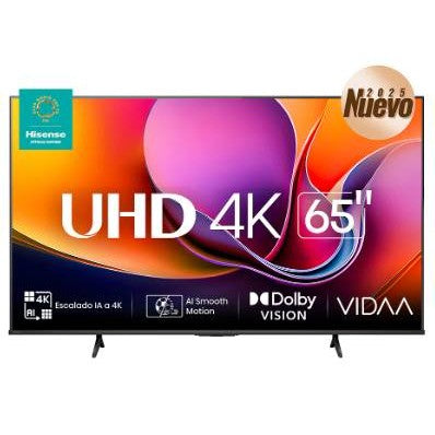 TELEVISOR HISENSE 65A65NV, 65 PULGADAS, LED 4K UHD, 3840 X 2160 PIXELES, VIDAA SMART TV