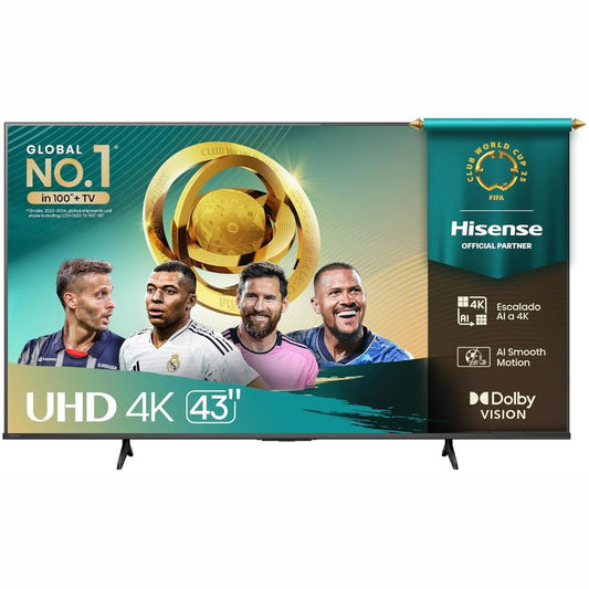 TELEVISOR HISENSE 43A65NV, 43 PULGADAS, LED 4K UHD, 3840 X 2160 PIXELES, VIDAA SMART TV