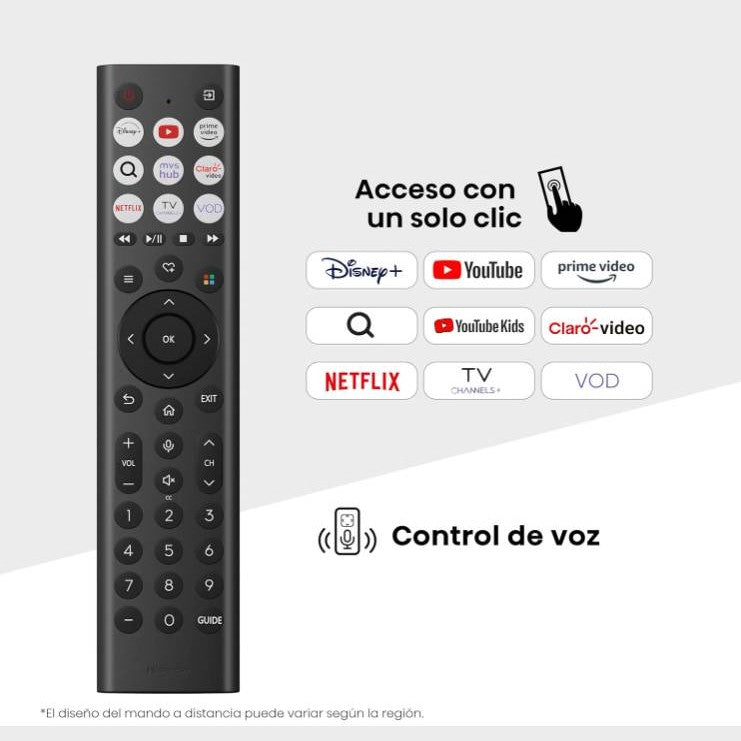 TELEVISOR HISENSE 43A65NV, 43 PULGADAS, LED 4K UHD, 3840 X 2160 PIXELES, VIDAA SMART TV
