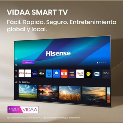 TELEVISOR HISENSE 50A65NV, 50 PULGADAS, LED 4K UHD, 3840 X 2160 PIXELES, VIDAA SMART TV