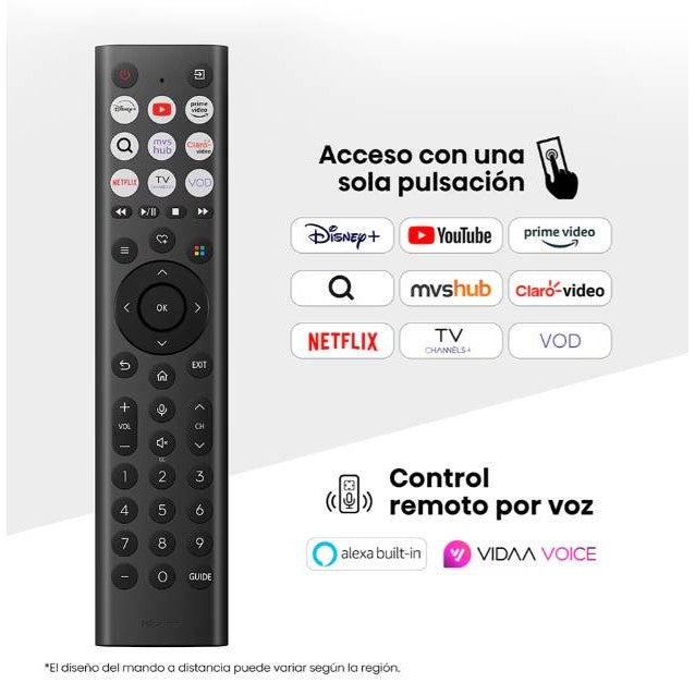 TELEVISOR HISENSE 55QD6QV, 55 PULGADAS, QLED, QUANTUM DOT, 4K UHD, 3840 X 2160 PIXELES, VIDAA SMART TV