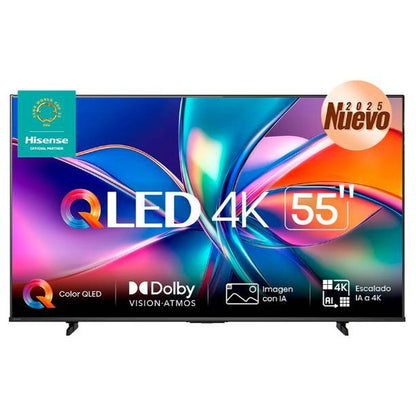TELEVISOR HISENSE 55QD6QV, 55 PULGADAS, QLED, QUANTUM DOT, 4K UHD, 3840 X 2160 PIXELES, VIDAA SMART TV