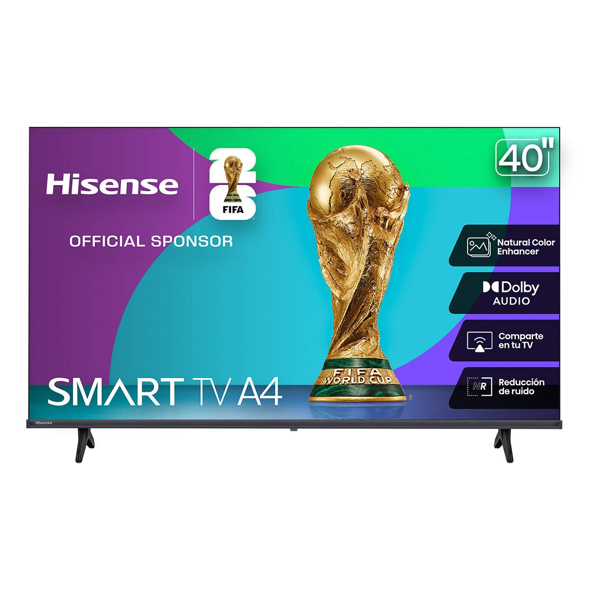 TELEVISOR HISENSE 40A45NV, 40 PULGADAS, LED FULL HD, 1920 X 1080 PIXELES, VIDAA SMART TV