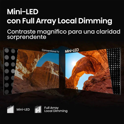 TELEVISOR HISENSE 55U65QFM, 55 PULGADAS, MINILED, QUANTUM DOT, 4K UHD, 3840 X 2160 PIXELES, FIRE SMART TV