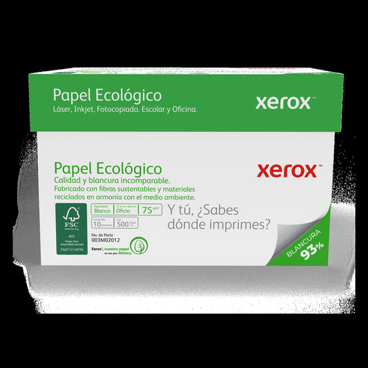 XEROX PAPEL ECOLOGICO OFICIO 93% BLANCURA