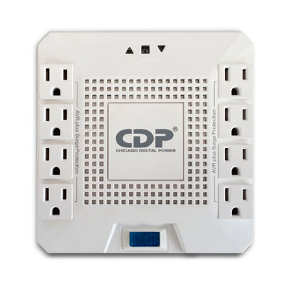 REGULADOR DE VOLTAJE CDP R-AVR1808 1800VA/1000W AVR, 8 SALIDAS, 175 JULIOS, PROTECCION RJ45, 120 VAC