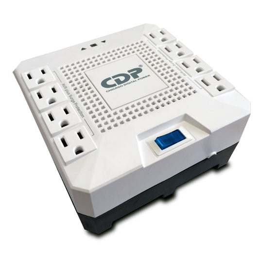 REGULADOR DE VOLTAJE CDP R-AVR1808 1800VA/1000W AVR, 8 SALIDAS, 175 JULIOS, PROTECCION RJ45, 120 VAC
