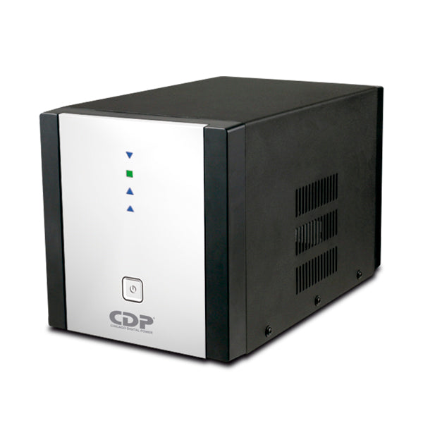 REGULADOR DE VOLTAJE CDP R-AVR2408 2400VA/1200W AVR LINEA BLANCA, 8 SALIDAS, 525 JULIOS, SISTEMA DE RETARDO DE ENCENDIDO, PROTECCIÓN COAXIAL, 120 VAC.