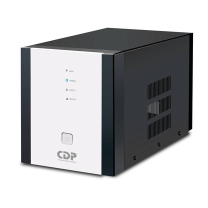 REGULADOR DE VOLTAJE CDP R-AVR5008 5000VA/2500W AVR LINEA BLANCA, 8 SALIDAS, 525 JULIOS, SISTEMA DE RETARDO DE ENCENDIDO, PROTECCIÓN COAXIAL, 120 VAC