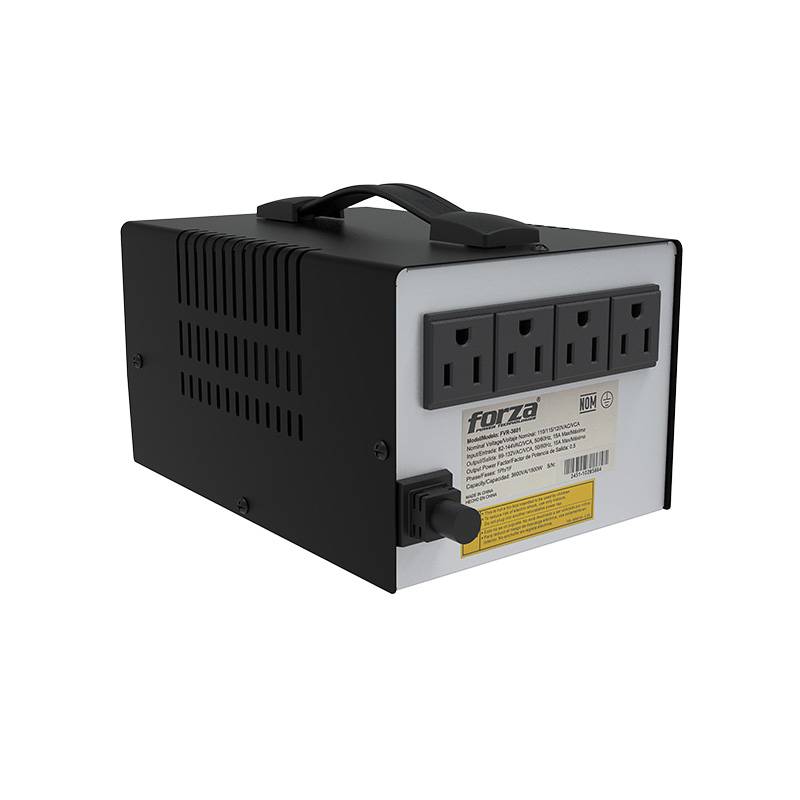 REGULADOR AUTOMÁTICO DE VOLTAJE 3600VA/1800W, 4 NEMA 5-15R