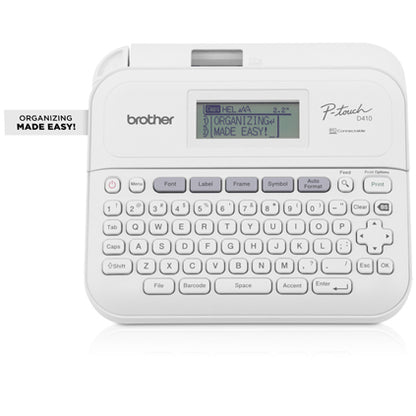 ROTULADOR BROTHER P-TOUCH PTD410, TRANSFERENCIA TÉRMICA, USB, TECLADO QWERTY, ADAPTADOR AC, IMPRIME ETIQUETAS LAMINADAS DE HASTA 18 MM DE ANCHO