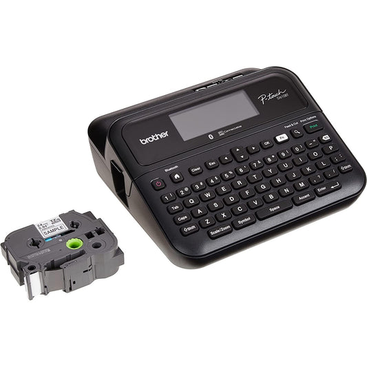 ROTULADOR BROTHER P-TOUCH PTD610BT, TRANSFERENCIA TÉRMICA, BLUETOOTH, TECLADO QWERTY, ADAPTADOR AC, IMPRIME ETIQUETAS LAMINADAS DE HASTA 24 MM DE ANCHO