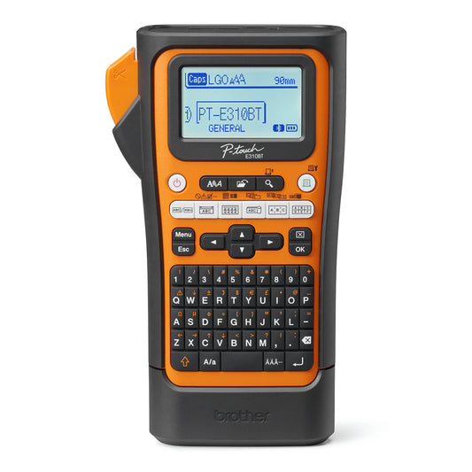 ROTULADOR INDUSTRIAL BROTHER P-TOUCH PTE310BTVP, TRANSFERENCIA TÉRMICA, BATERÍA RECARGABLE, MALETÍN, IMPRIME ETIQUETAS LAMINADAS DE HASTA 18 MM DE ANCHO