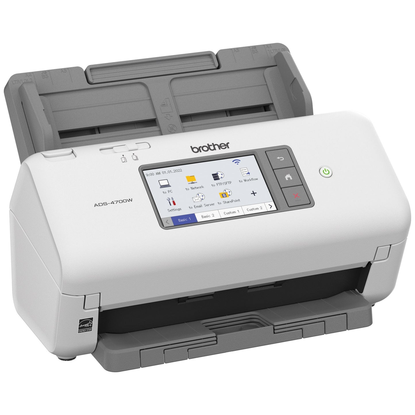 ESCÁNER DE ESCRITORIO BROTHER VALOR ADS4700W, DÚPLEX, 40 PPM/80 IPM, ETHERNET, WIFI, ADF HASTA 80 HOJAS, ESCANEA HASTA 6,000 HOJAS DIARIAS
